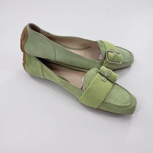 Banana Republic mint green suede flats,